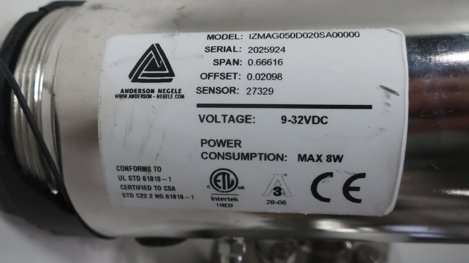 Anderson Negele IZMAG050D020SA00000 Electromagnetic Flow Meter 9-32v-dc