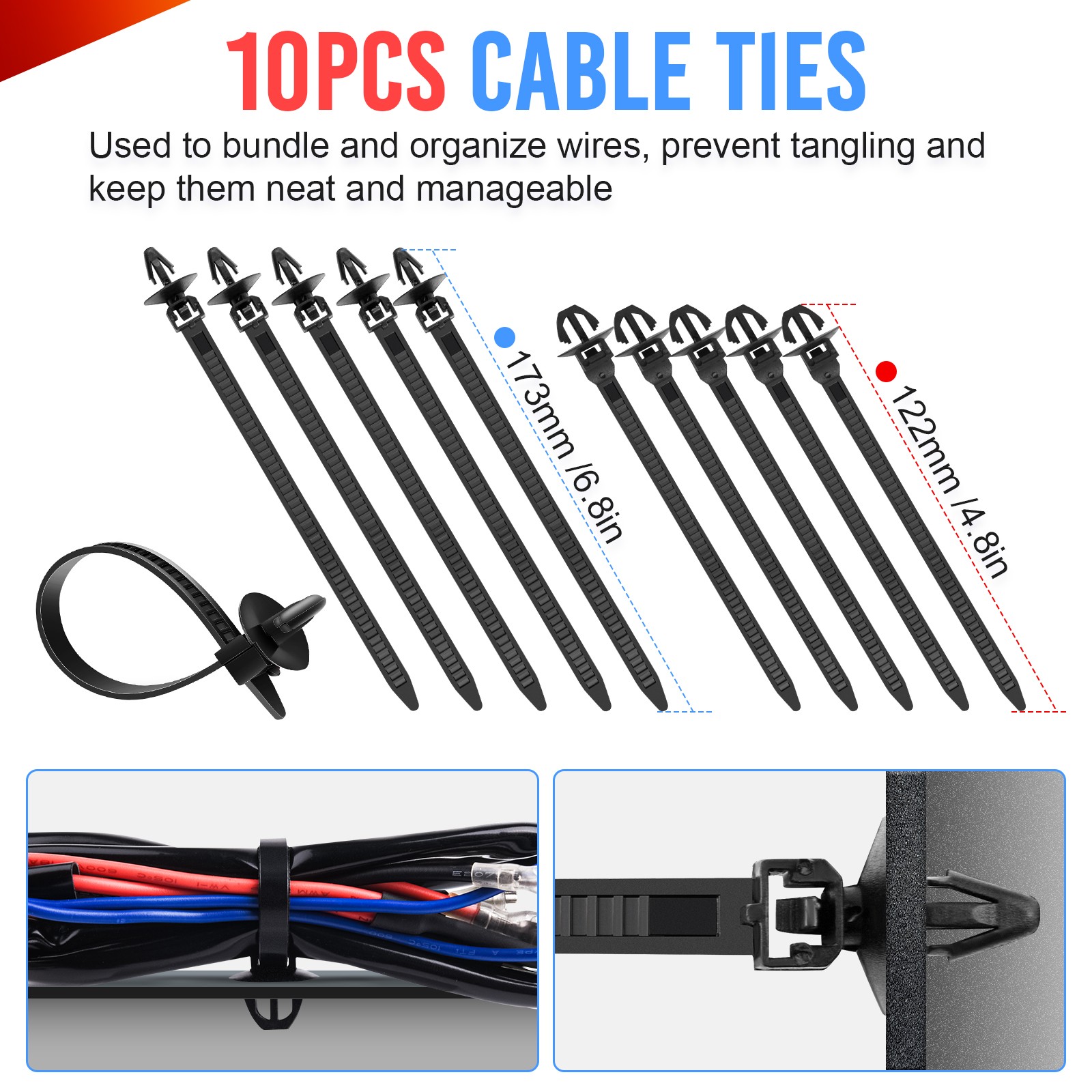 1295pc Car Push Retainer Clips & Auto Fasteners Assortment Kit Removal Tools Set