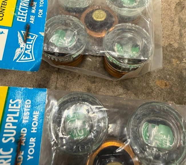 Eagle S 690 30-Amp 125-Volt Glass Plug Screw Fuse 5-Pkg. NOS