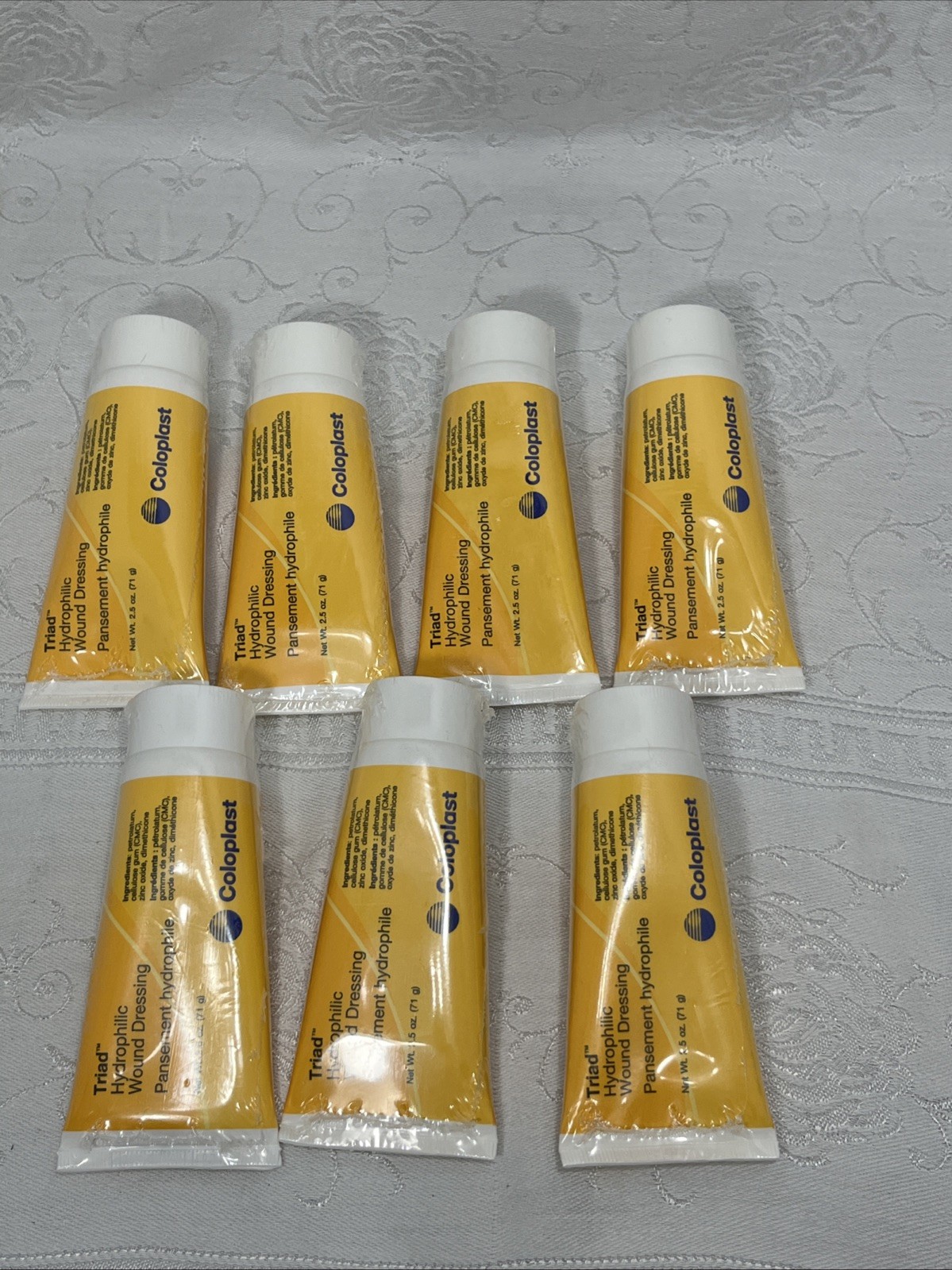 Coloplast Triad Hydrophilic Wound Dressing 2.5 Oz 7 Tubes NEW SEALED