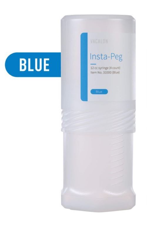 Vacalon Insta-Peg Custom Refractory Putty Material Blue 4 x 12cc syringe