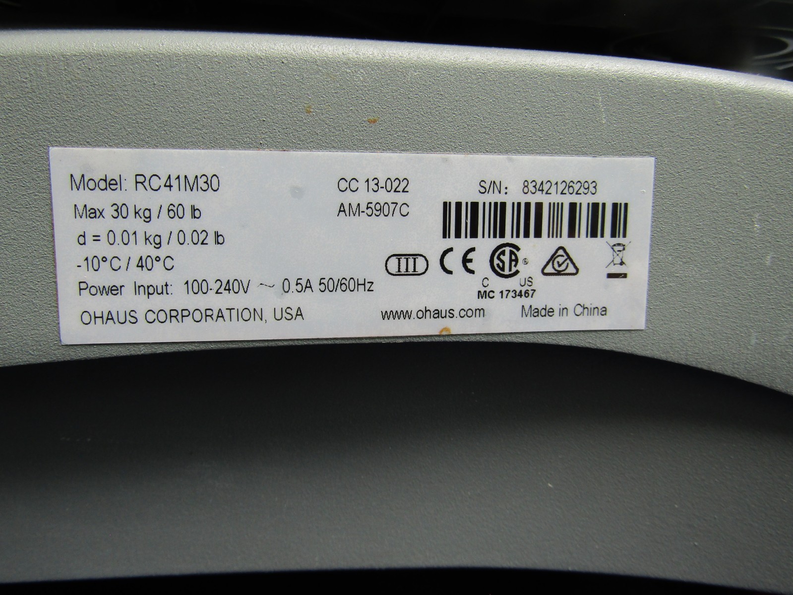 Ohaus RC41M30 Ranger Count 4000 Durable Counting Scale max 30kg/60lb GUARANTEED