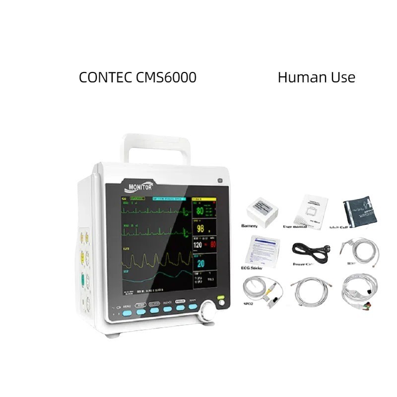 CMS6000 Portable Patient Monitor-6 Parameter (ECG/NIBP/SPO2/RESP/PR/TEMP)