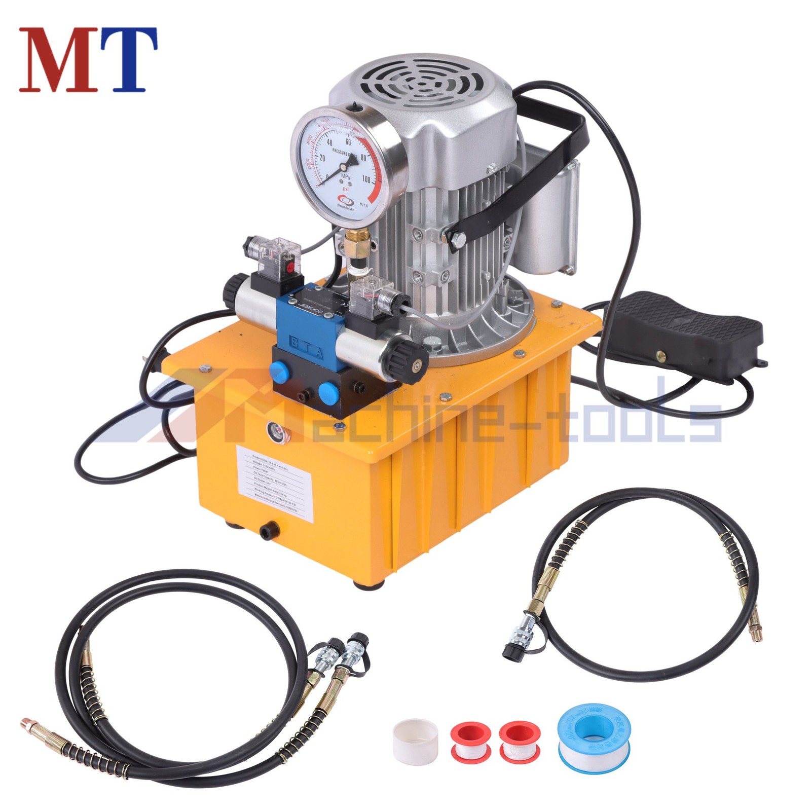8L Solenoid Hydraulic Pump 10000 PSI Double Acting 0.7L/min