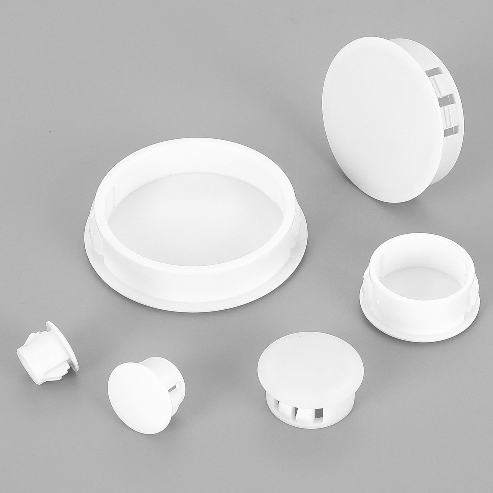 Hole Plugs Round White Plastic Blanking Masking Finishing Inserts Bung End Caps