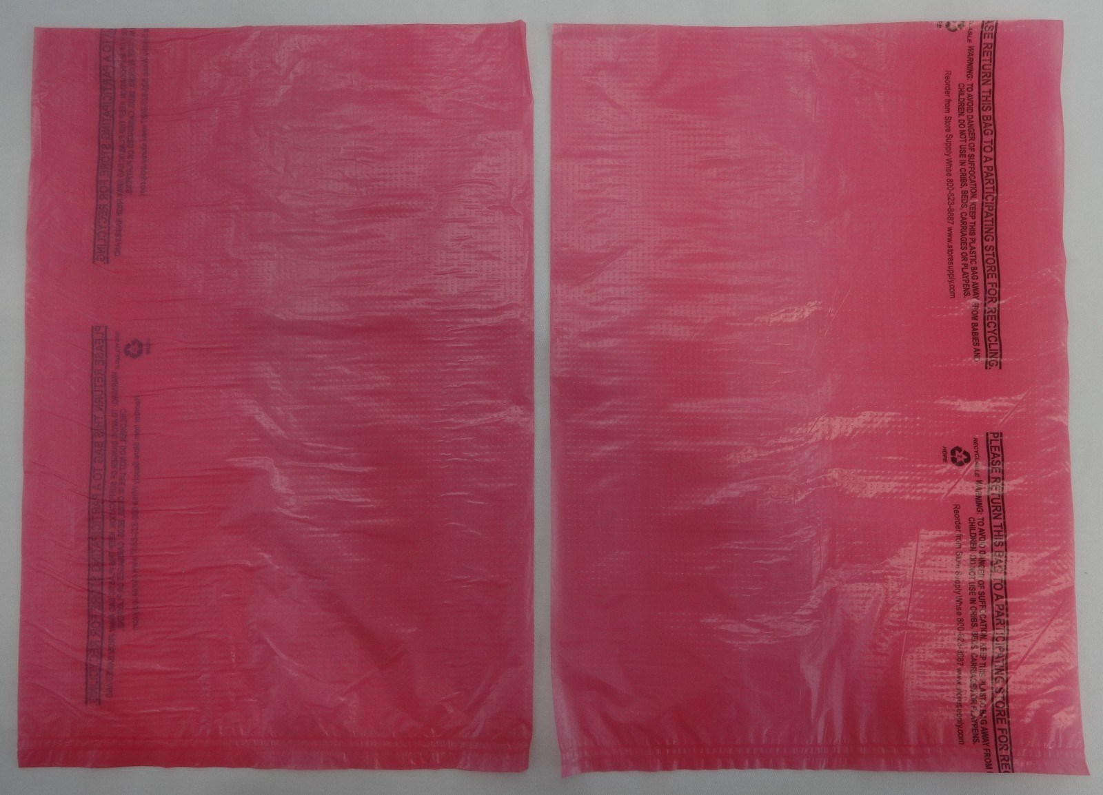 Qty. 100 Pink High-Density Bags 8.5″ x 11″ Plastic Merchandise Shopping Bag