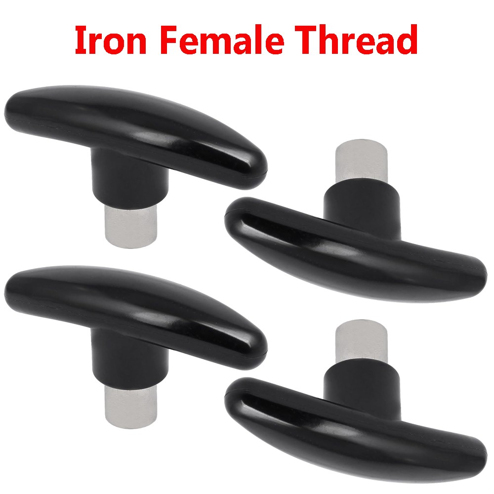 M6 M8 M10 T-Knobs Female Thread Black Plastic Clamping Hand Knobs Nuts Handles