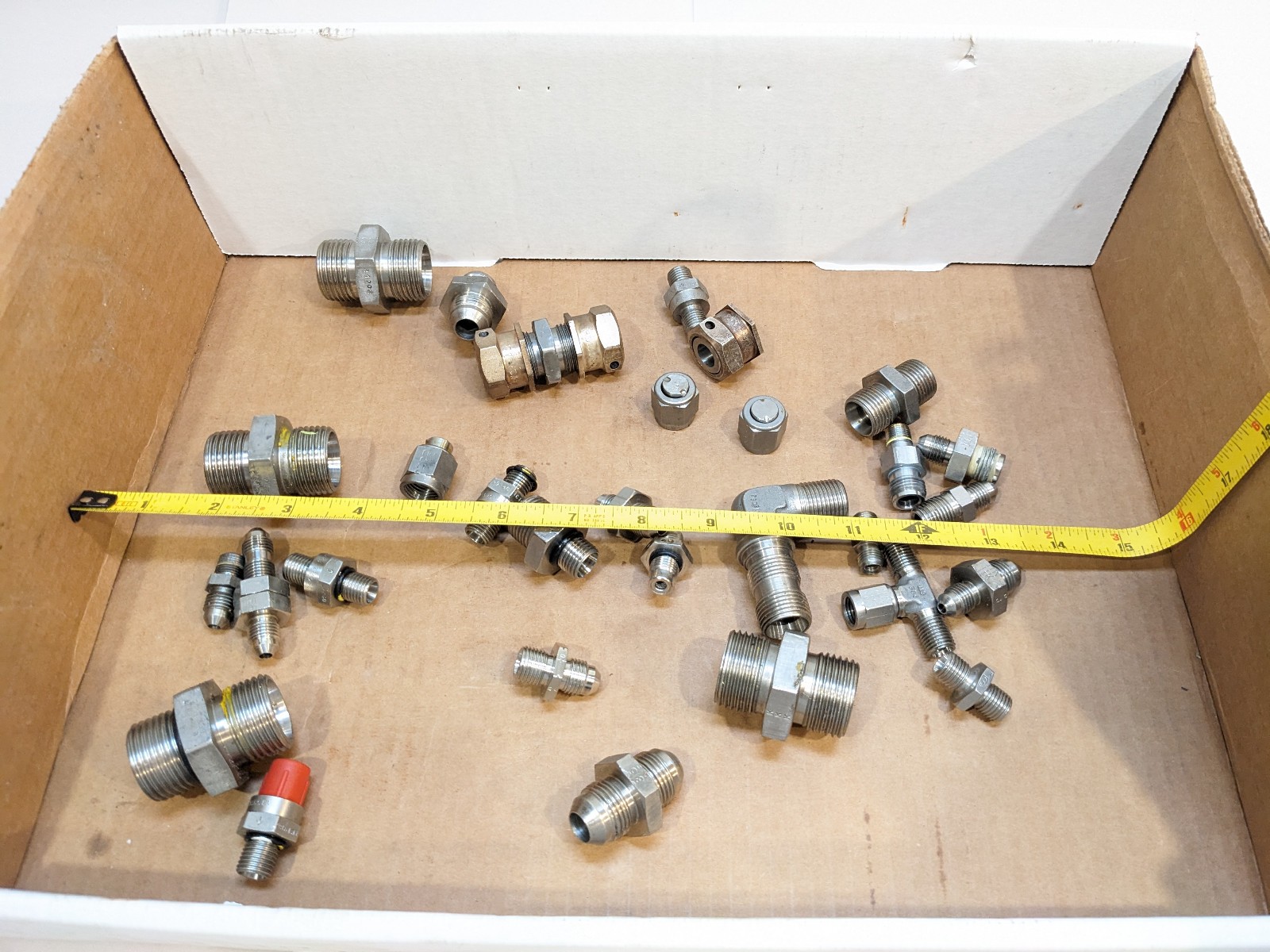 Mixed Lot of Stainless Steel Aircraft Hydraulic Fittings AN JIC Crissair Pamco
