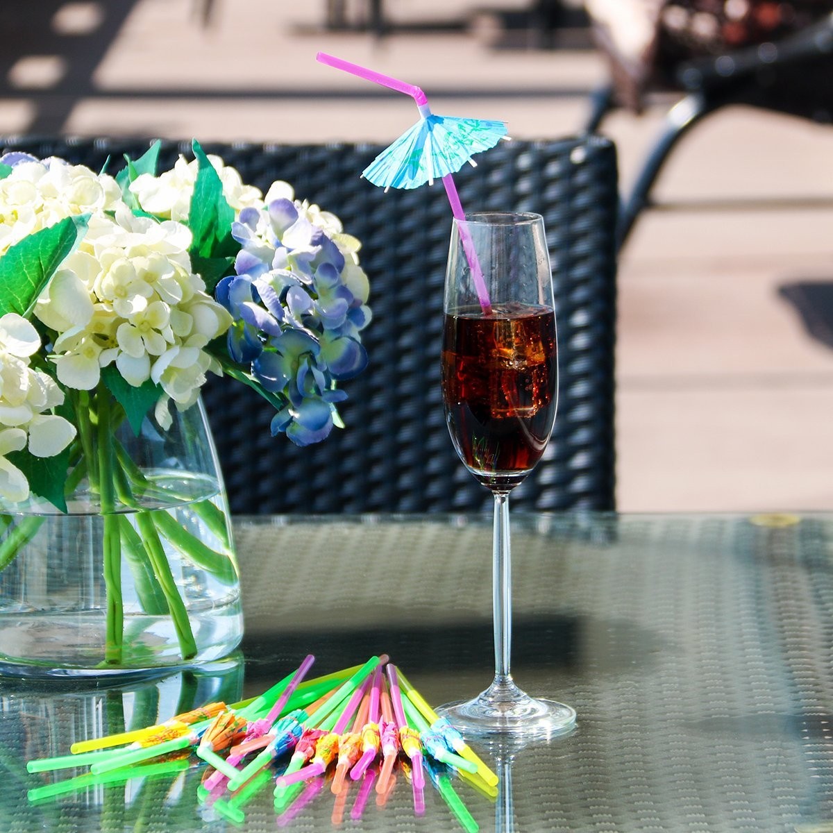 ALINK 50 Umbrella Parasol Drinking 50 Count (Pack of 1), Design
