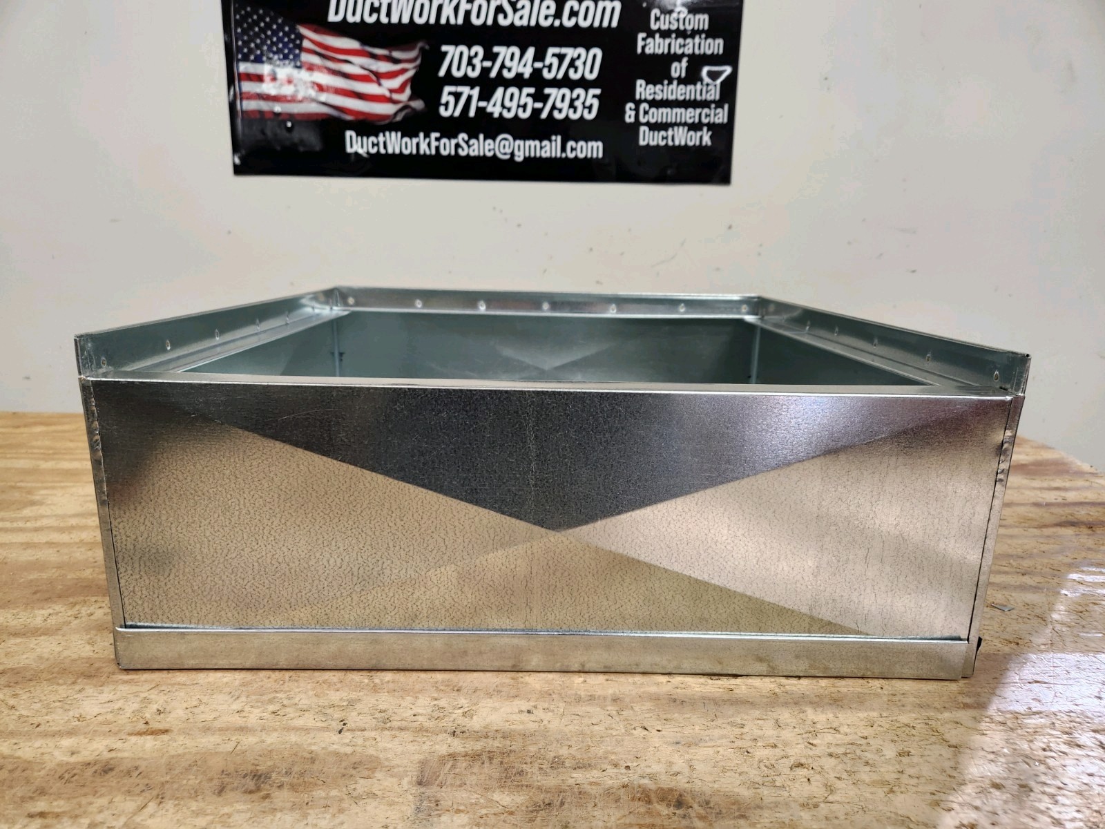 21″x21″x17″ tall furnace stand return air box duct hvac