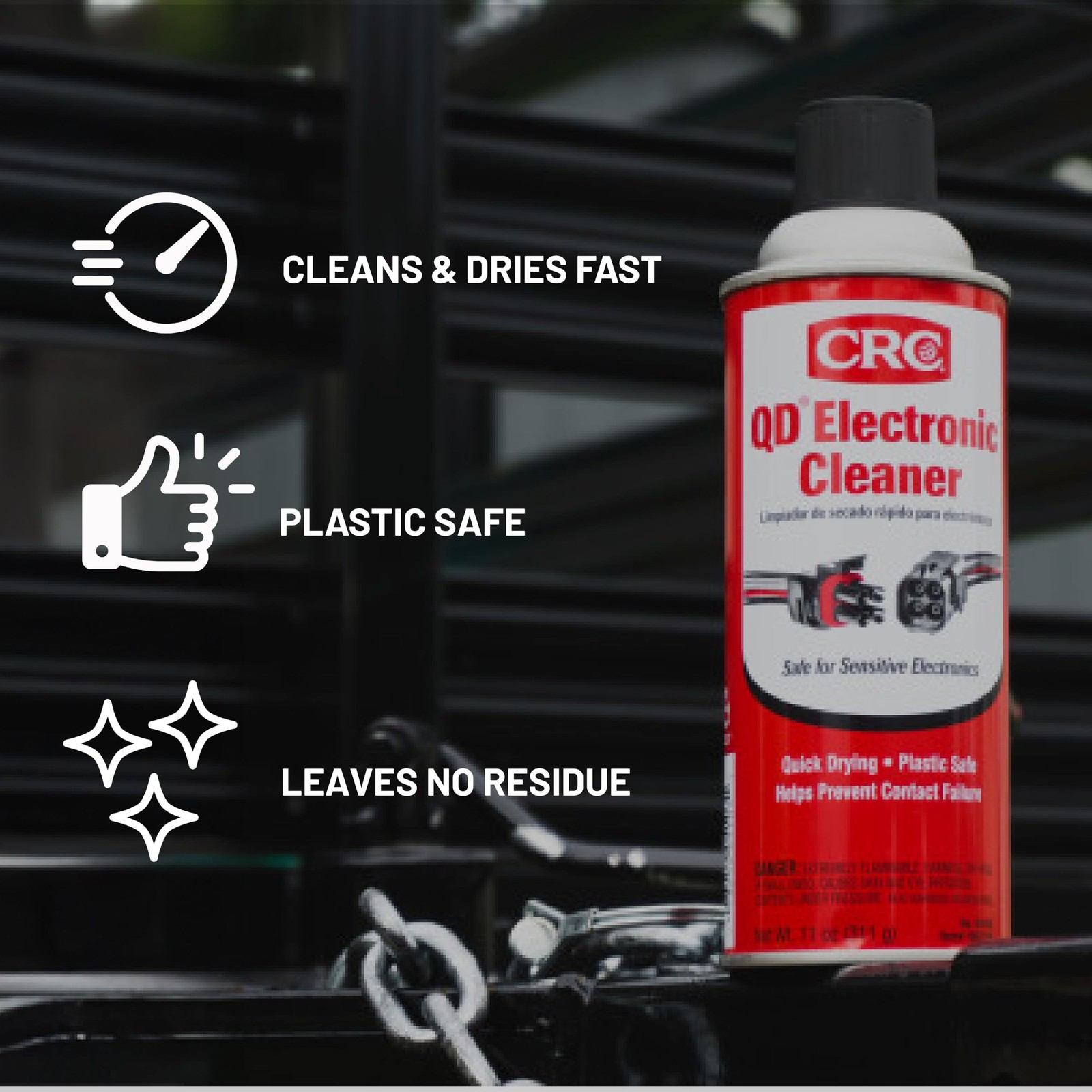CRC 05103 QD Electronic Cleaner -11 Wt Oz 11 Ounce (Pack of 1), Red
