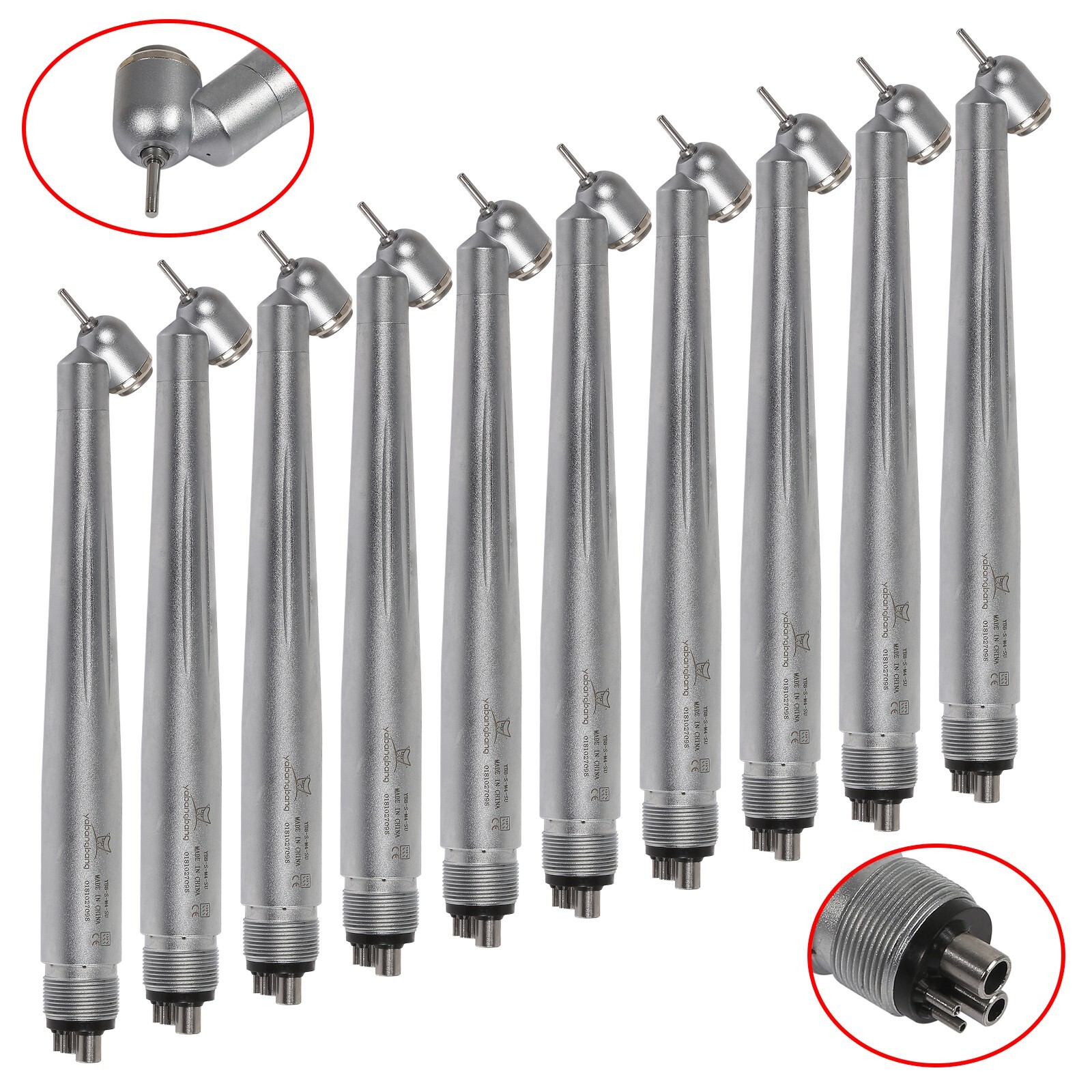 NSK Style Dental 45 degree High Speed Handpiece 4 Holes Replaced Cartridge wca4