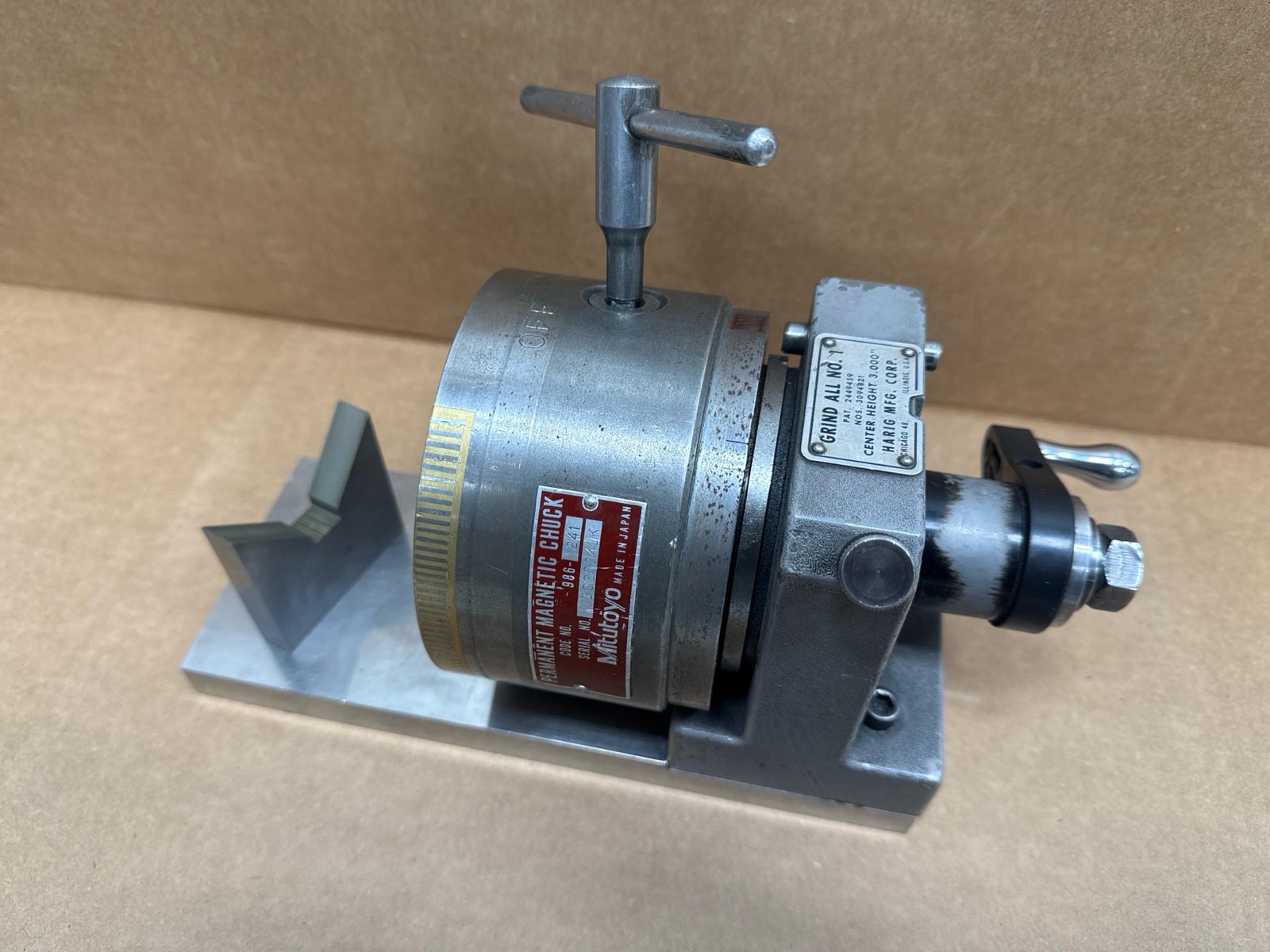 HARIG Grind-All No.1 w/Mitutoyo 5″ Permanent Magnetic Chuck & Base 3.000″