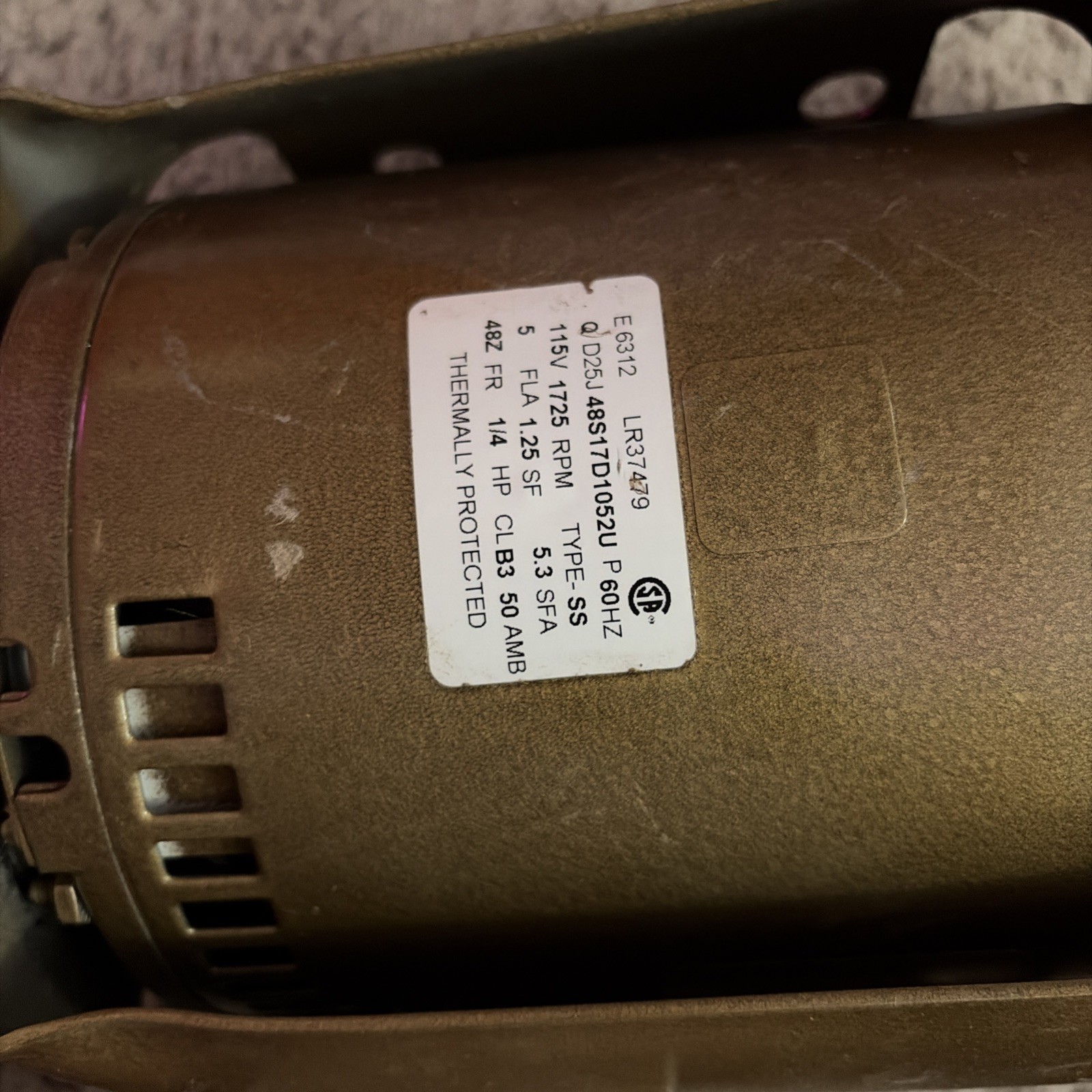 ARMSTRONG 114109-864 LS 45 AB 115V 1725 RPM – 1/4 HP NEW