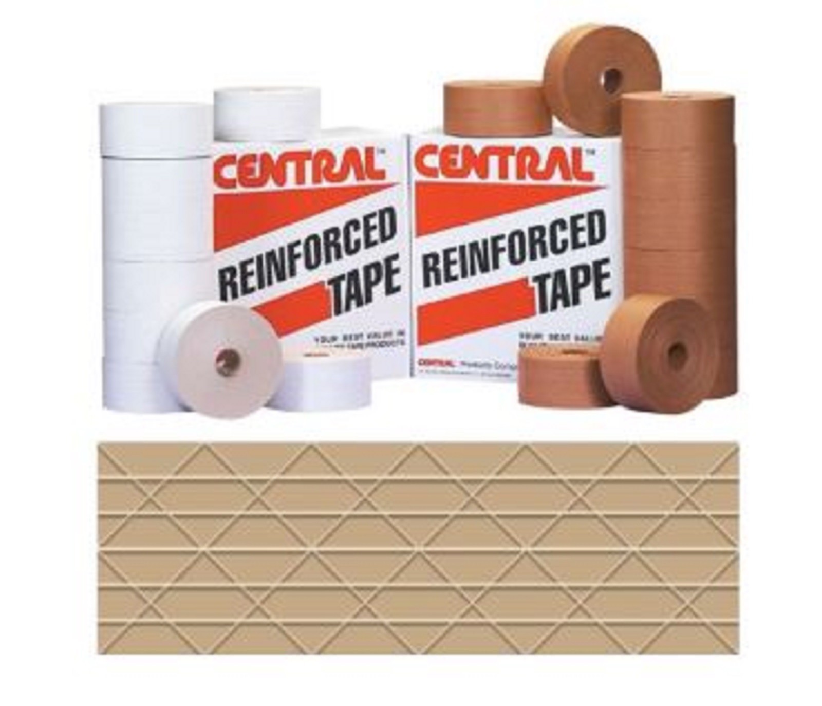 8 ROLLS 2.75in 70mm x 375ft Reinforced Gummed Kraft Paper Tape Water Activated