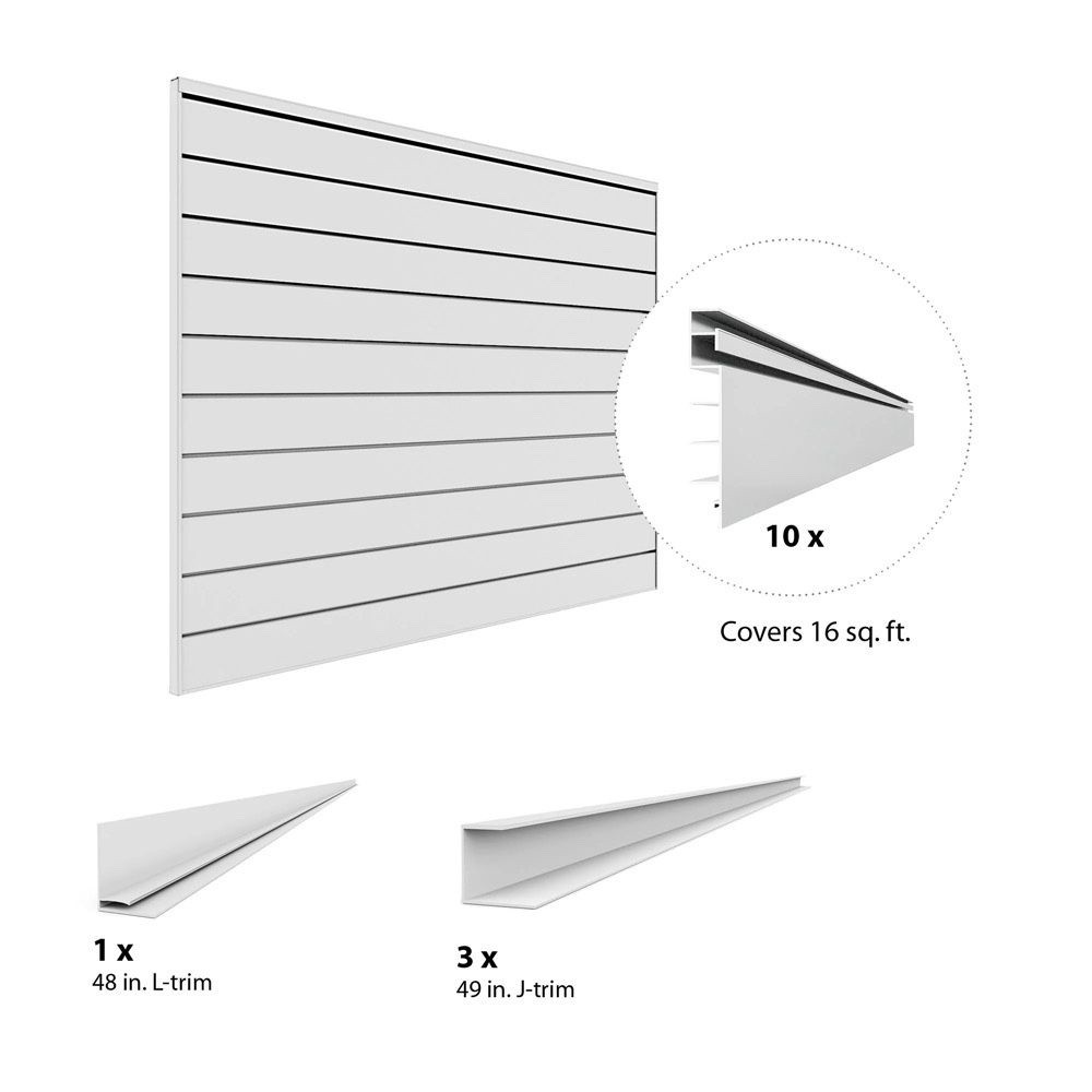 Proslat Charcoal 4×4 Slatwall Panels Garage Organization