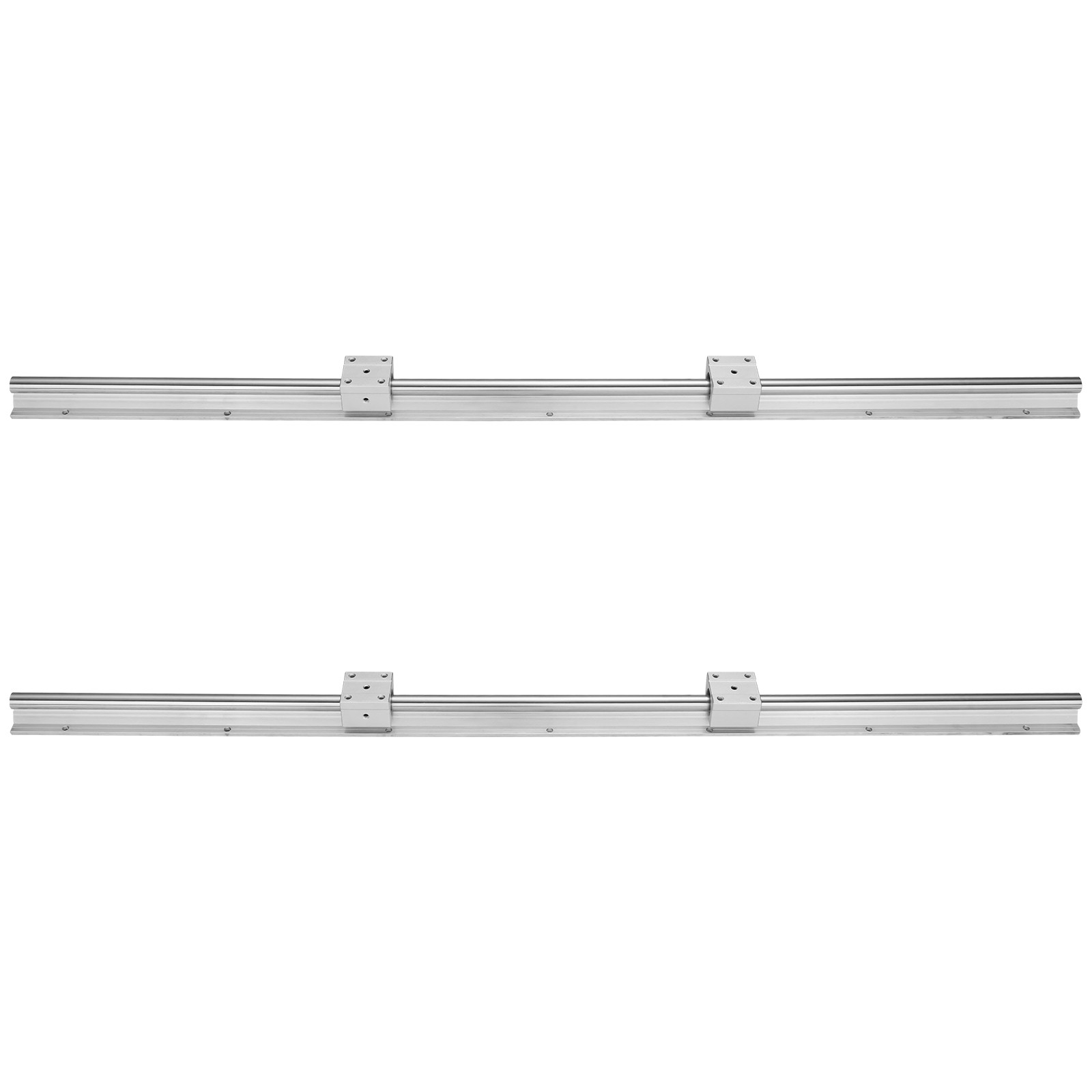 VEVOR 2PCS SBR16 1000mm Linear Guide Rail Slide Rail 4 PCS SBR16UU Bearing Block