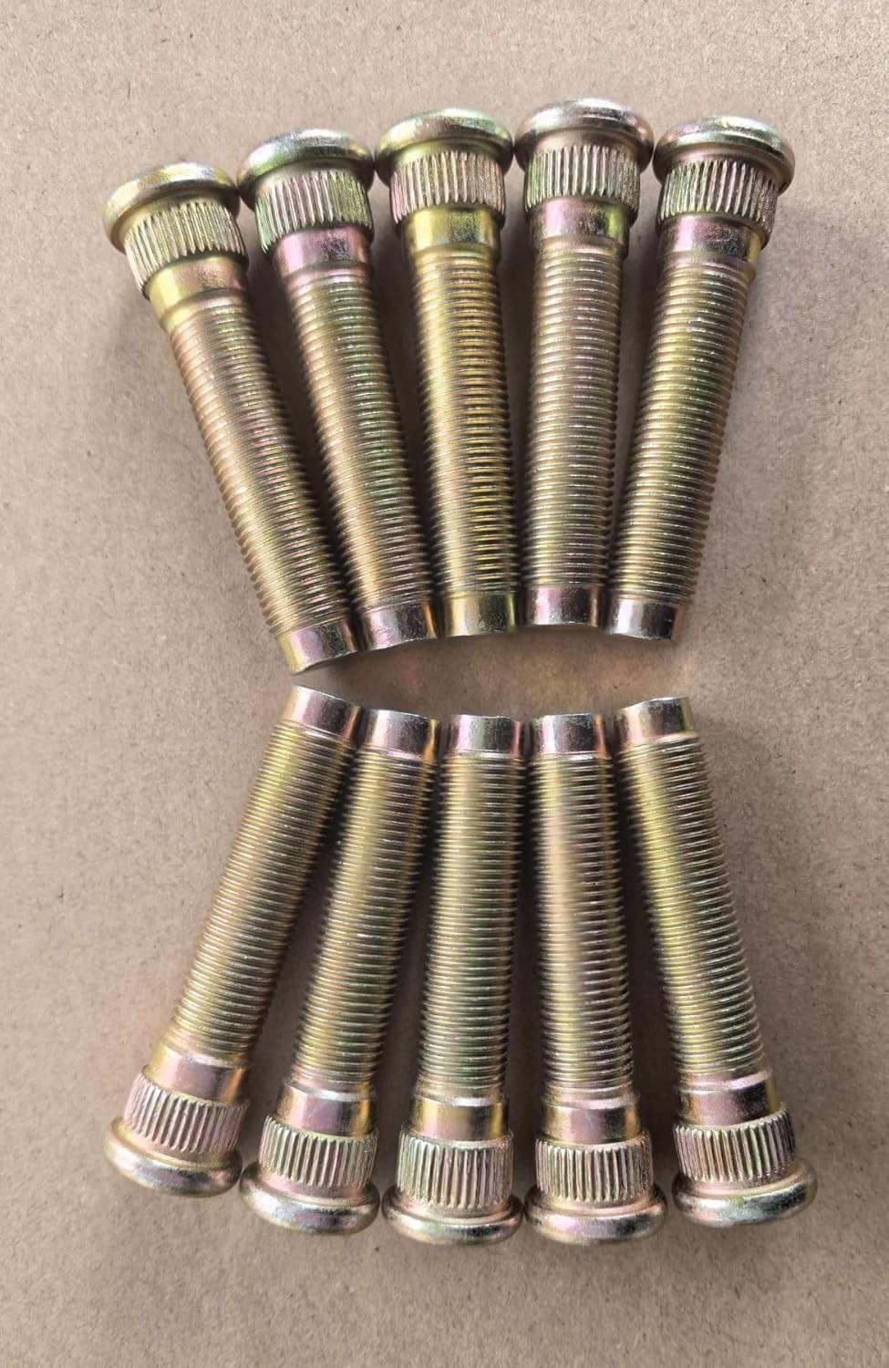 10 PCS 1/2″ Extended Longer Than Stock Wheel Studs 1/2-20 Thread 0.627 in. Knurl