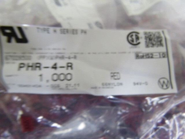JST PHR-4-R Qty of 1300 per Lot JST – PHR-4-R