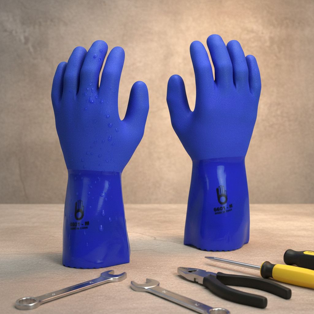 Bellingham Triple-Dipped 12″ PVC/Nitrile Gauntlet Glove/Oil and chemical resist