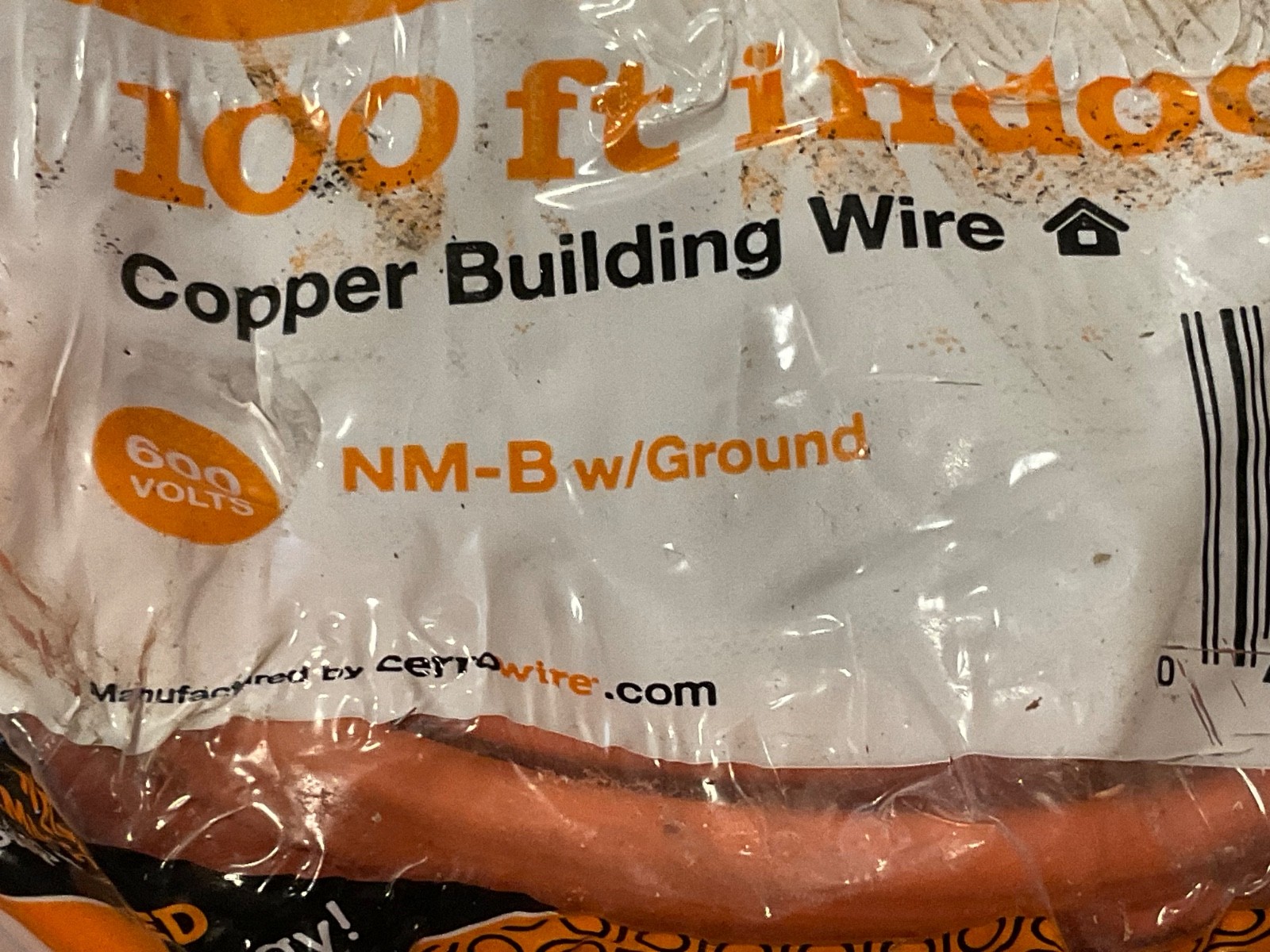 CerroMax SLiPWire 10/2 NM-B Copper Orange w/Ground 600 V Solid Wire 50+ Ft Roll