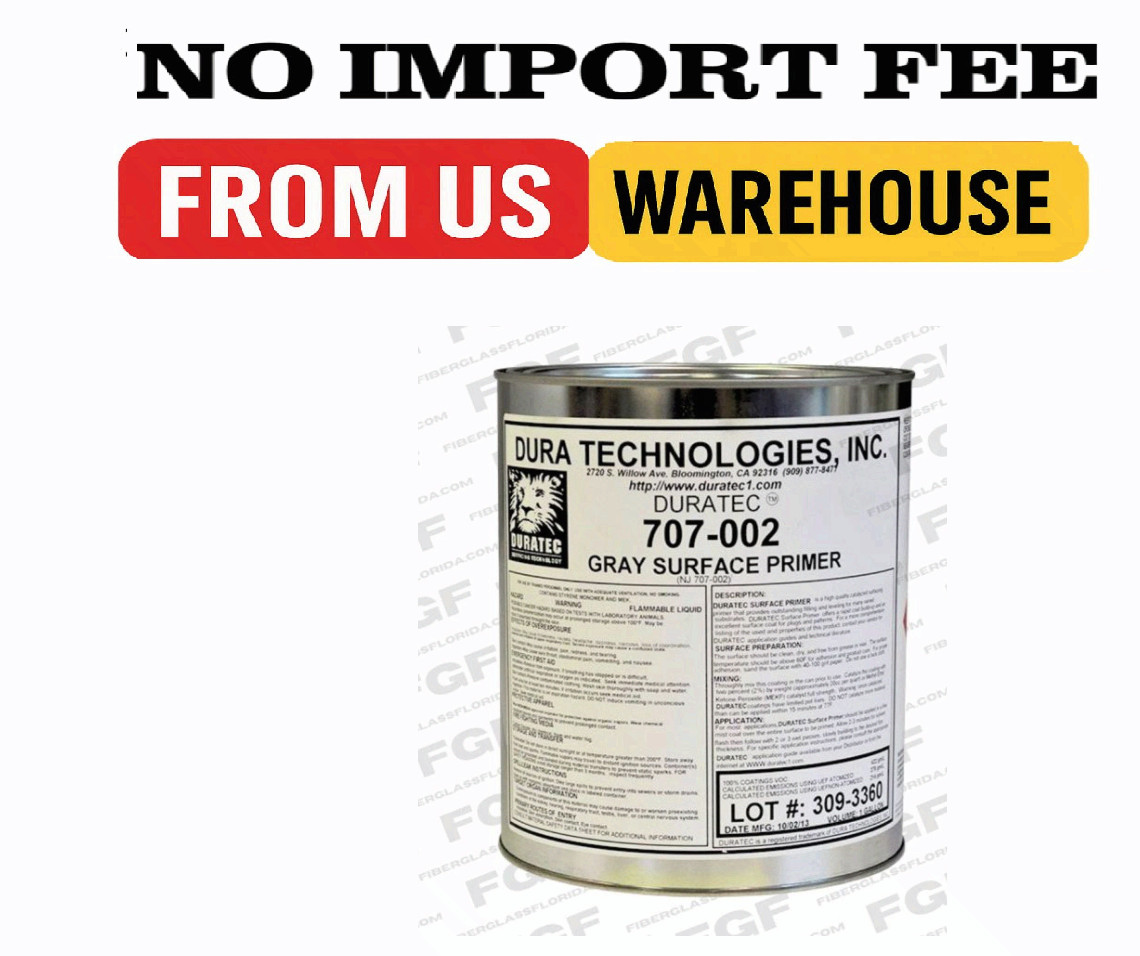 Duratec 707-002 Grey Surface Primer 1 Gallon High Build Polyester Coating