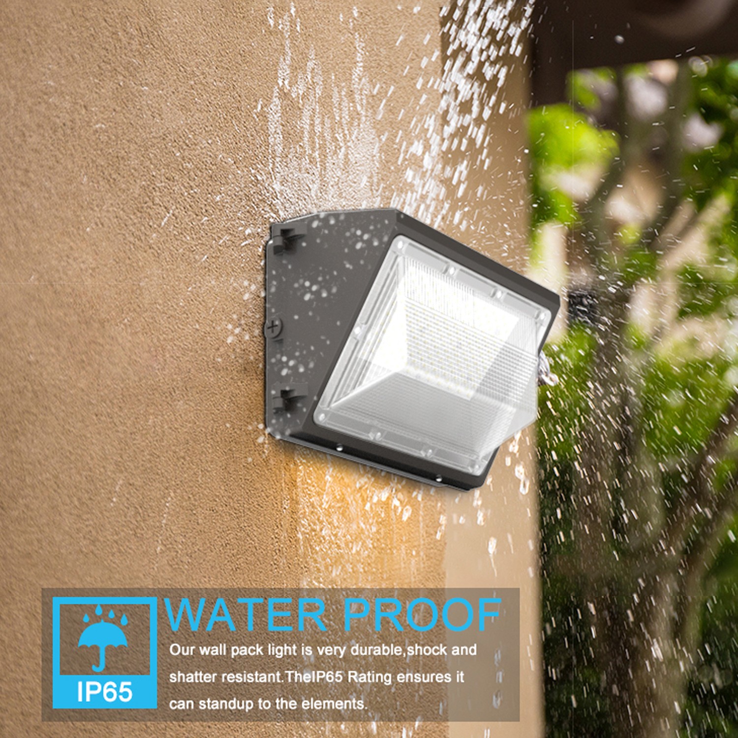 120W Led Wall Pack Light Photocell Dusk to Dawn Outdoor Security Wallpack 5000K