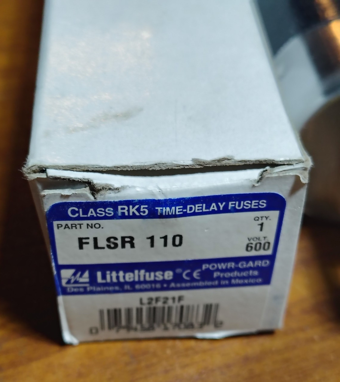 Littelfuse FLSR110 Fuse Time Delay, 110A, Flsr Series 600Vac – NIB