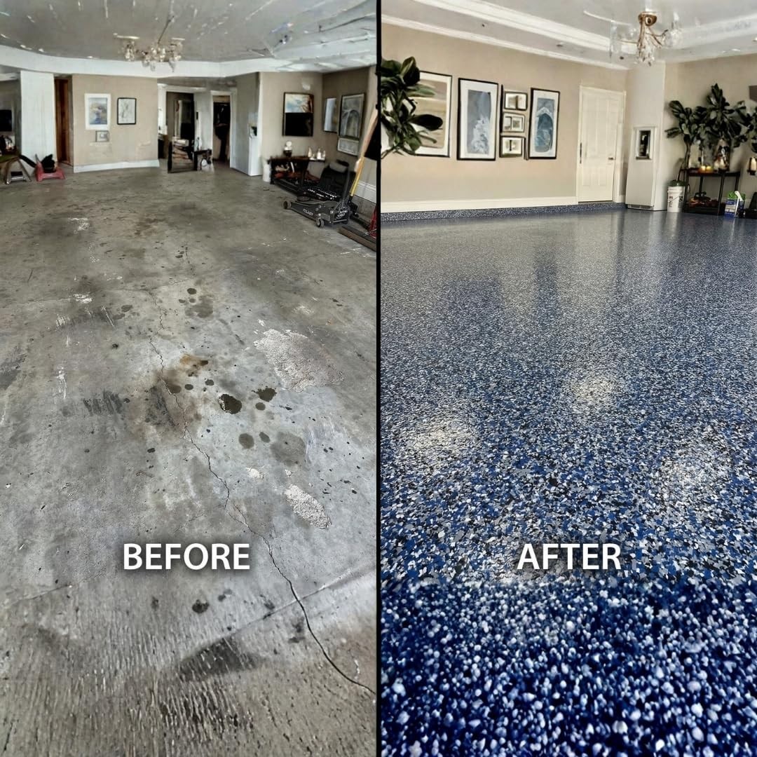20 lb Epoxy Floor Flakes Color Chips for Garage, Basement & Concrete Floors – 9
