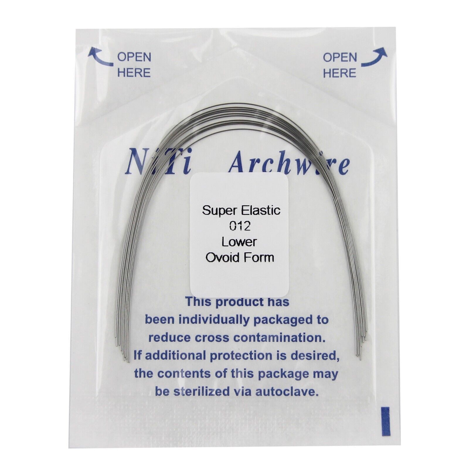 10 Pcs Dental Orthodontic Arch Wire Rectangular Round Niti Super Elastic Natural