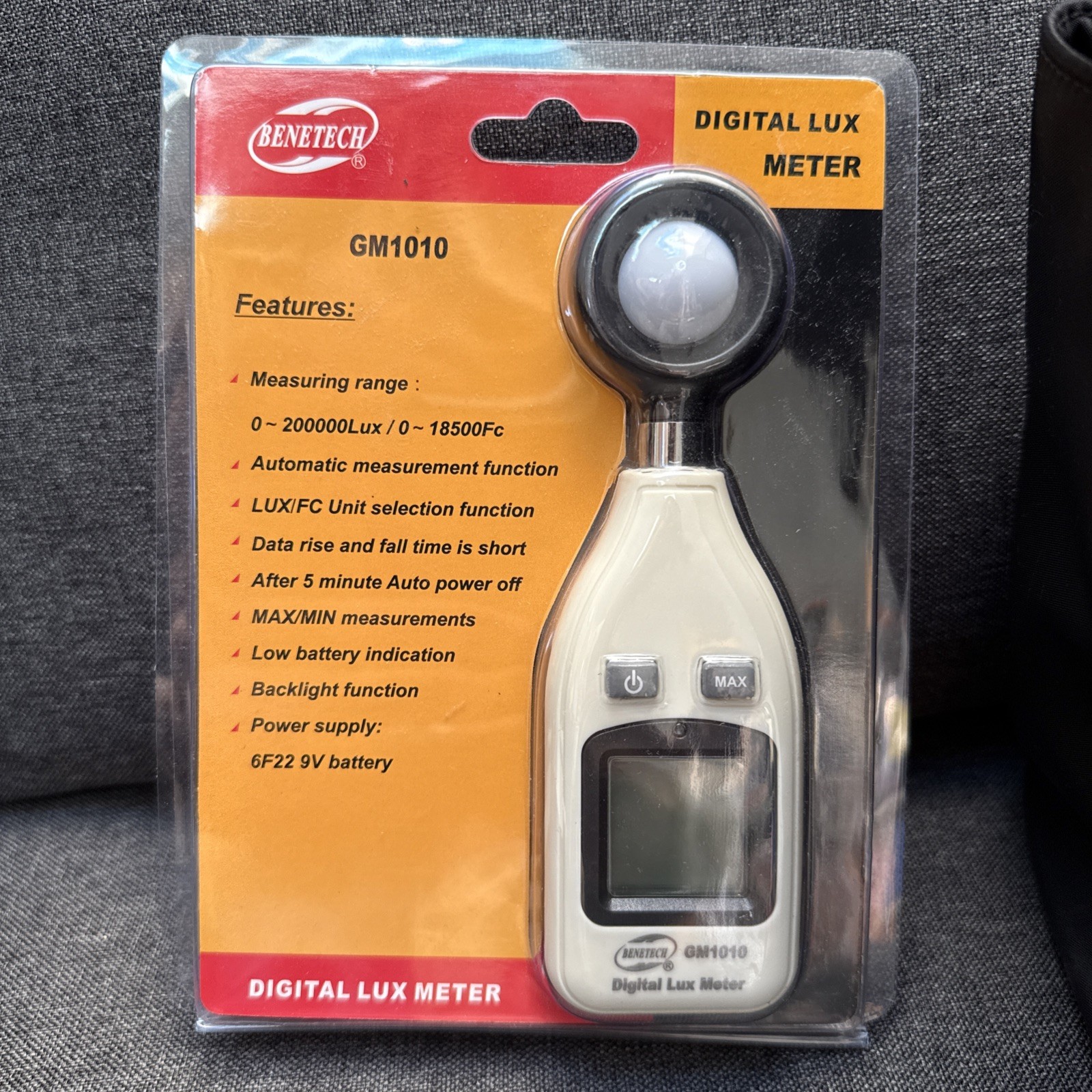 BENETECH DIGITAL LUX METER GM1010 FACTORY SEALED NEW!!