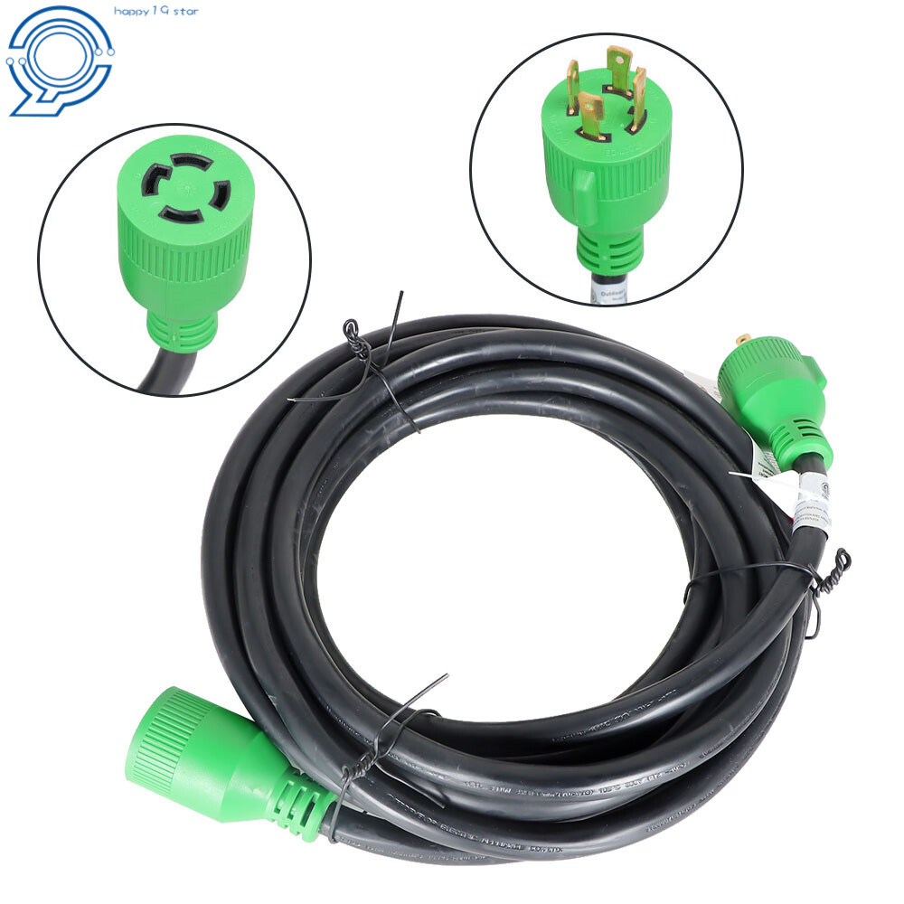 30Amp 25FT Generator Cord 14-30P to L14-30R Power Inlet Box Waterproof Combo