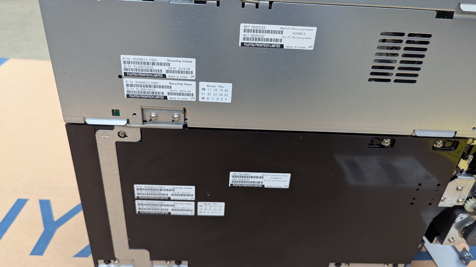 Fujitsu GSR50 Bill Recycler(Top module/Recycling ModuleX3/Cash Box/Dispenser!