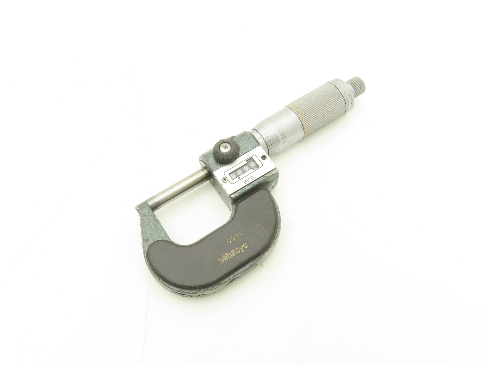 Mitutoyo 193-211 Mechanical Digit Counter Micrometer 0-1″ Range Blue LOT OF 2