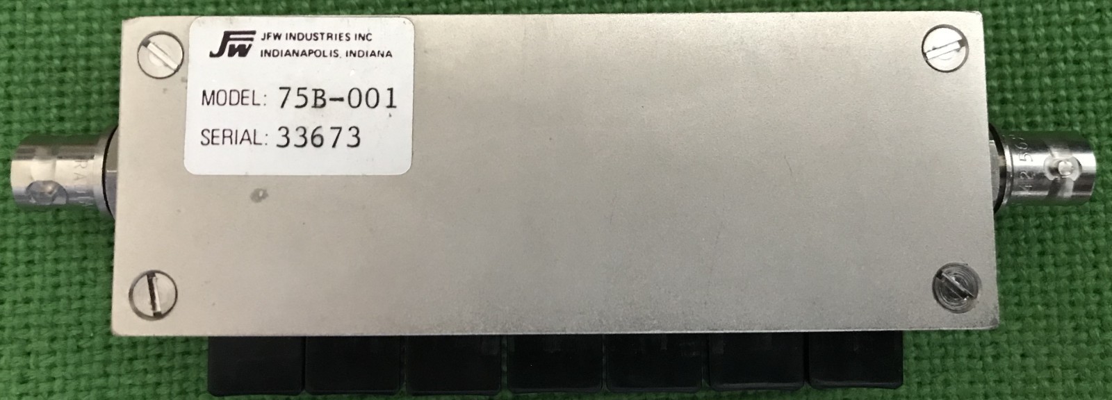 JFW 50B-001 50 Ohm Pushbutton Attenuator DC-750 MHz 0-65dB x 1dB |
