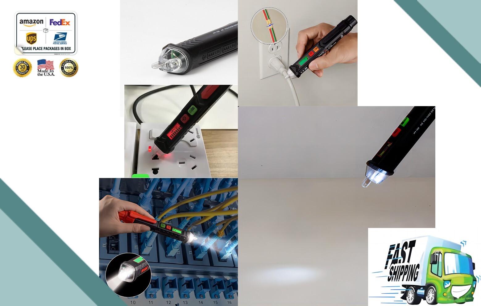 2PC ensitivity Electrical Tester Pen Non-Contact AC Voltage Detector