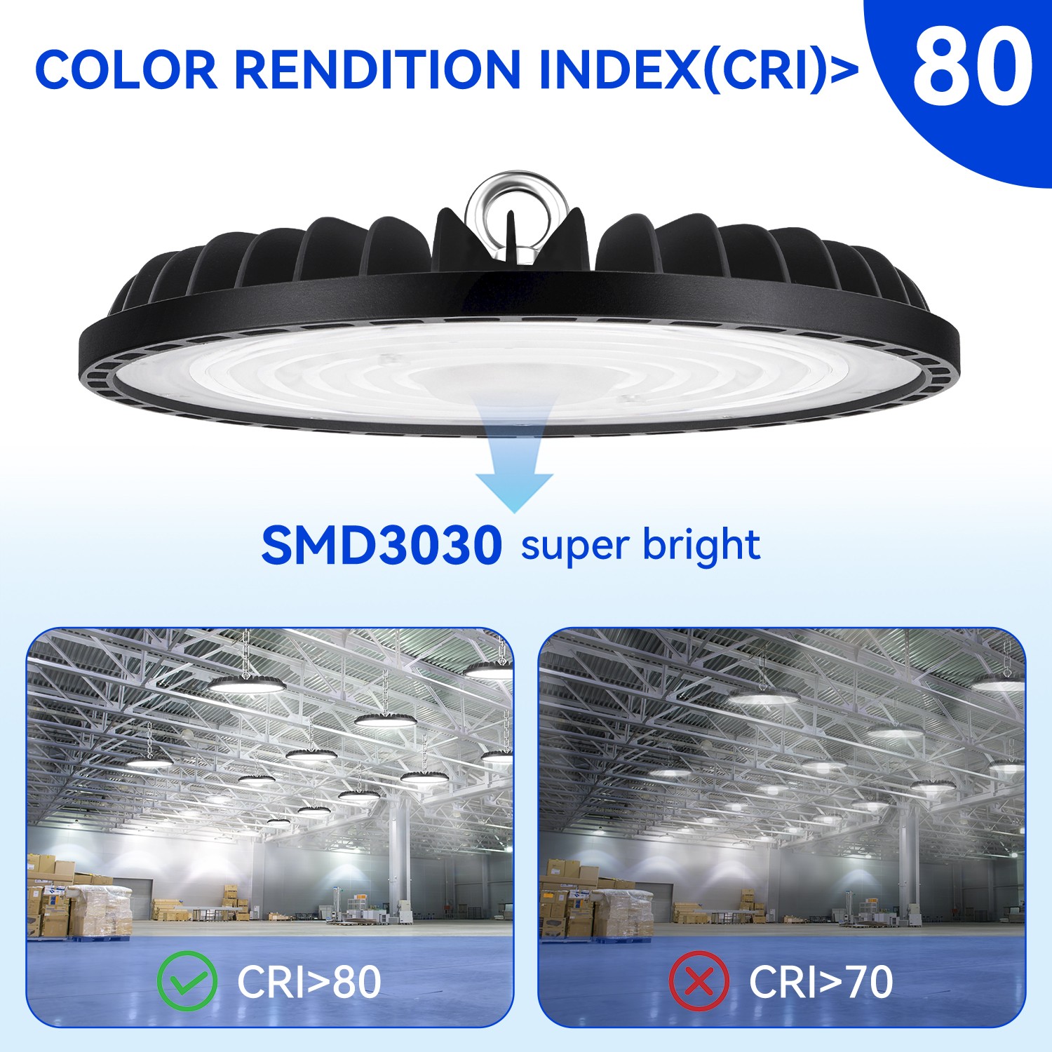 12Pcs 400W UFO LED High Bay Light Shop Lights Warehouse Commercial Shop Light