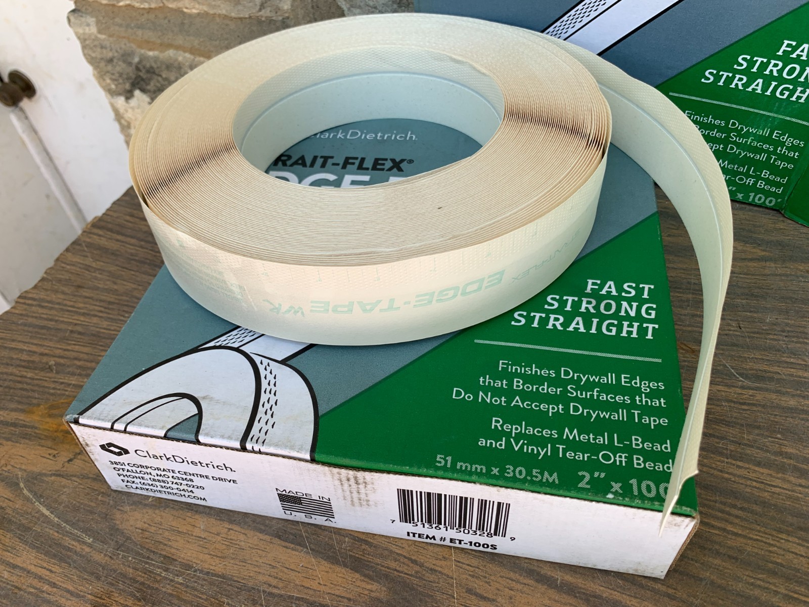 Two Pack Clark Dietrich Strat-Flex Edge Tape 2″X100′ Foot Paper Drywall Tape