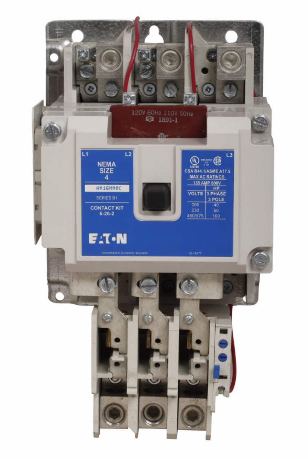 AN16NN0C Cutler Hammer Freedom AN16 (NEMA) Motor Starter 3 pole 3 phase 600V 135