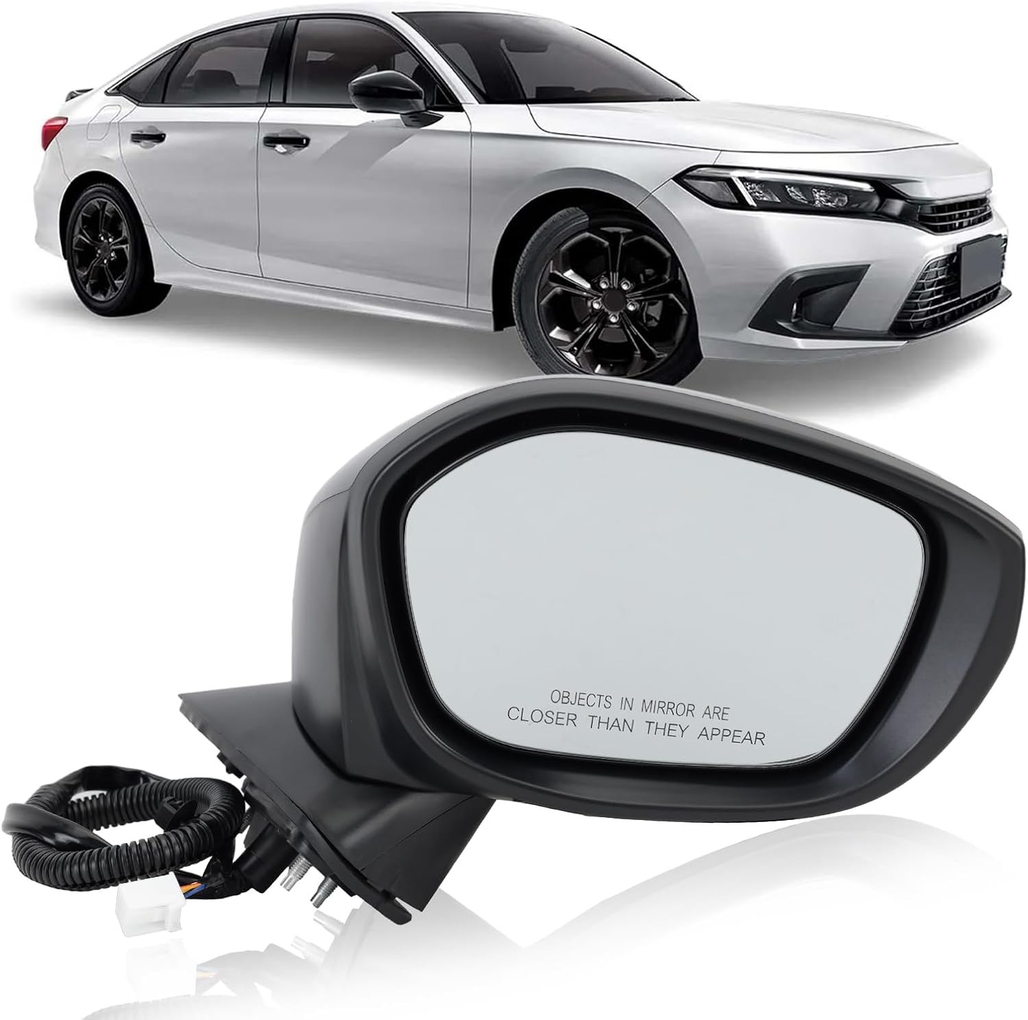 For Honda Civic 2022-2025 Right Passenger Side Mirror Power Heated Signal BSM