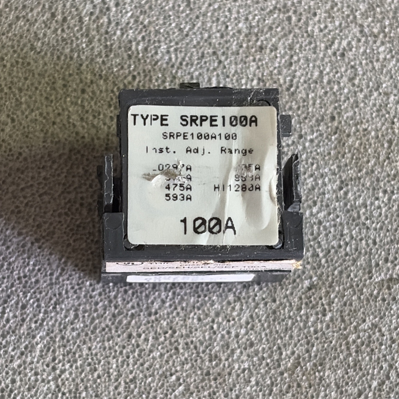 General Electric GE SRPE100A100 Breaker Trip Unit 100A SED SID SIH SSEP used