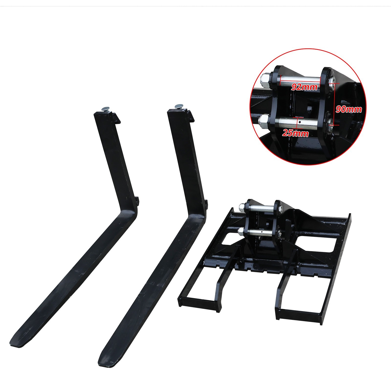 Mini Excavator Attachments 9-in-1 Set,Grapple Auger Mud Bucket Quick Change free