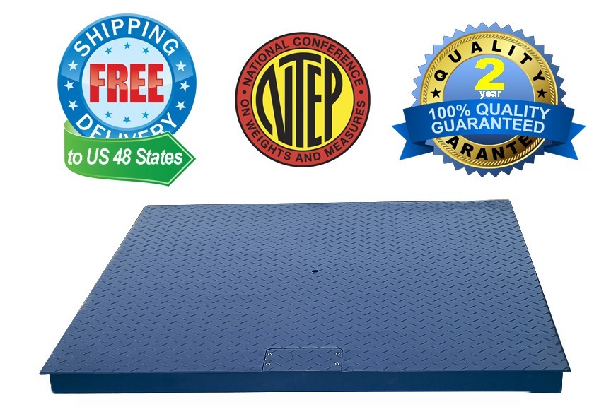 New Floor Scale 48″x48″ NTEP Legal for trade 2,500 lb Indicator LED (4’x4′)