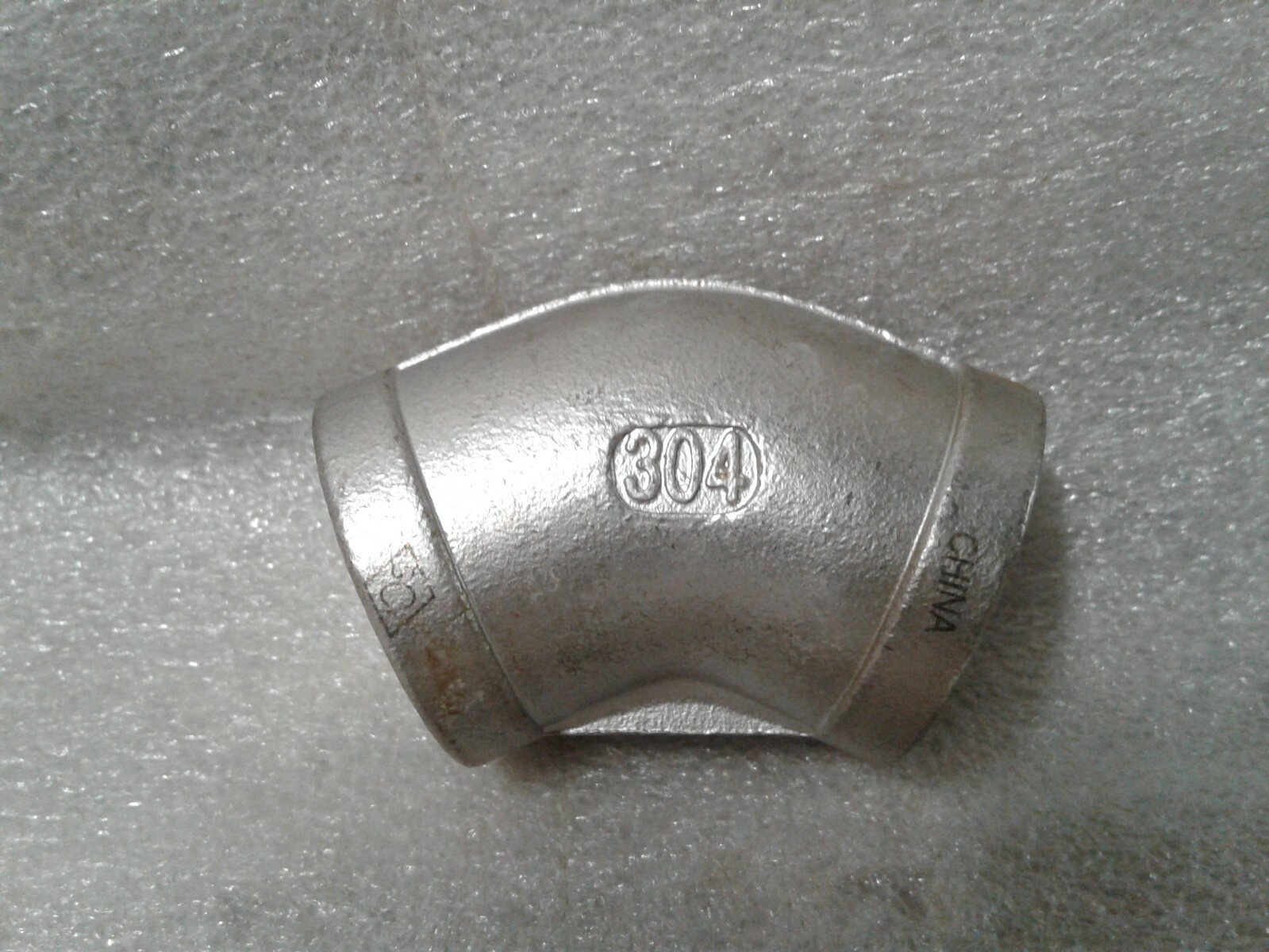 Qty 10 Smith-Cooper 45 Degree Threaded Elbow 304 Stainless 1″ 150# Cast S3014F