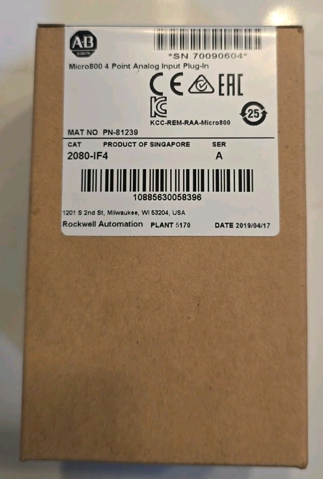AB 2080-IF4 AB Micro800 4 Point Analog Input Plug-In