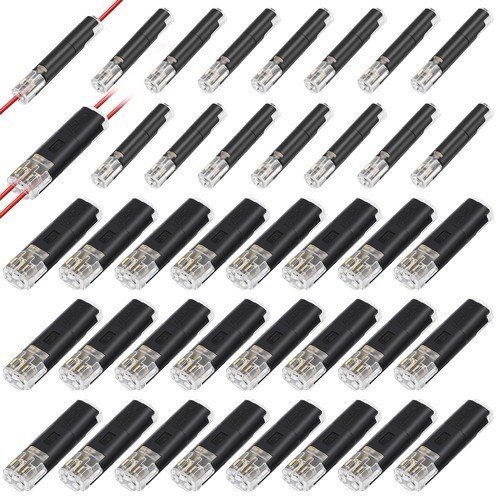 80PCS Plug-In Quick Wire Connector Kit 1-Pin/2-Pin Reusable Clamp Terminal Block