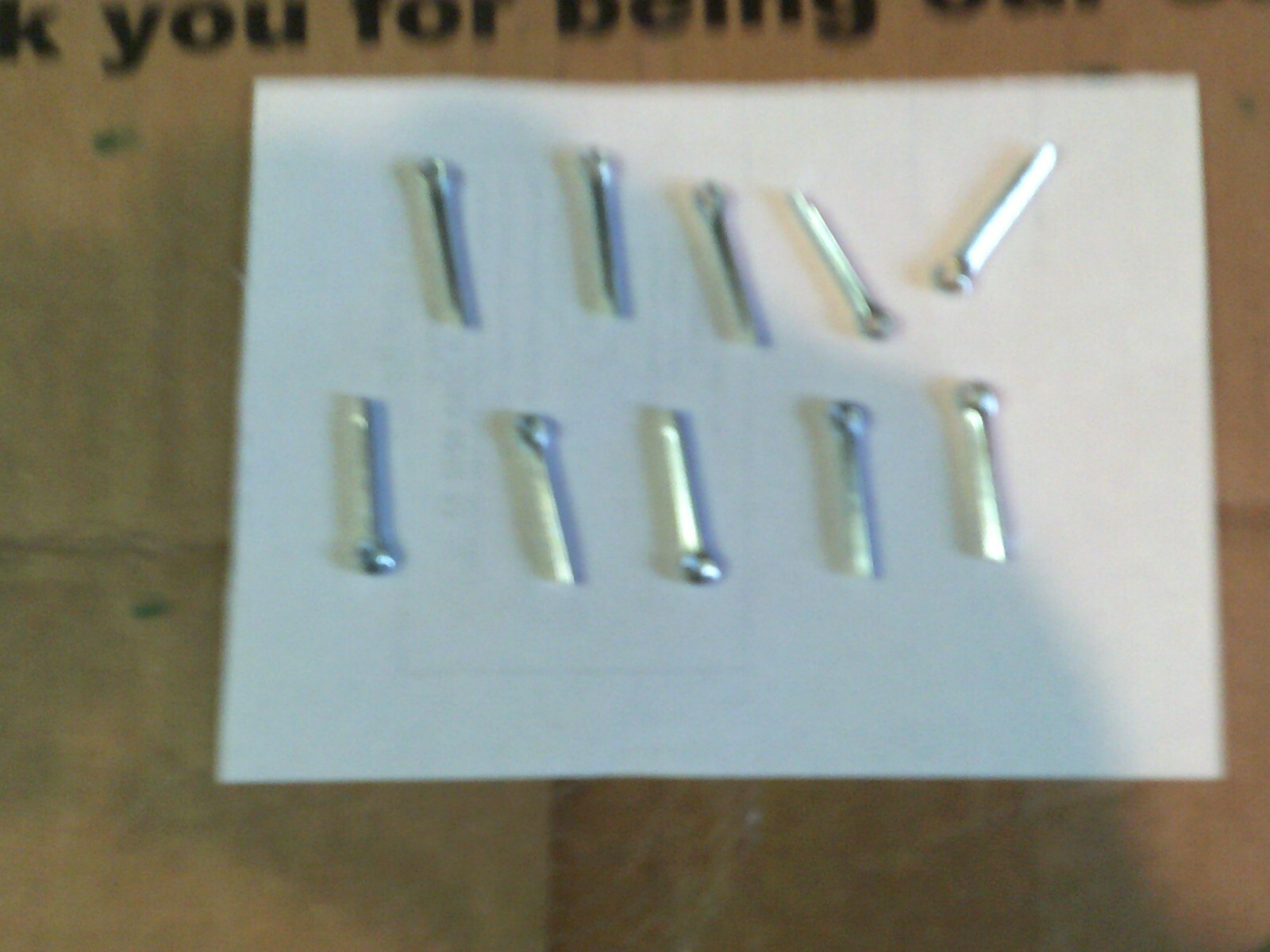 10 of Unbranded Part # 3 mm X 20 mm Metric Steel Cotter Pins