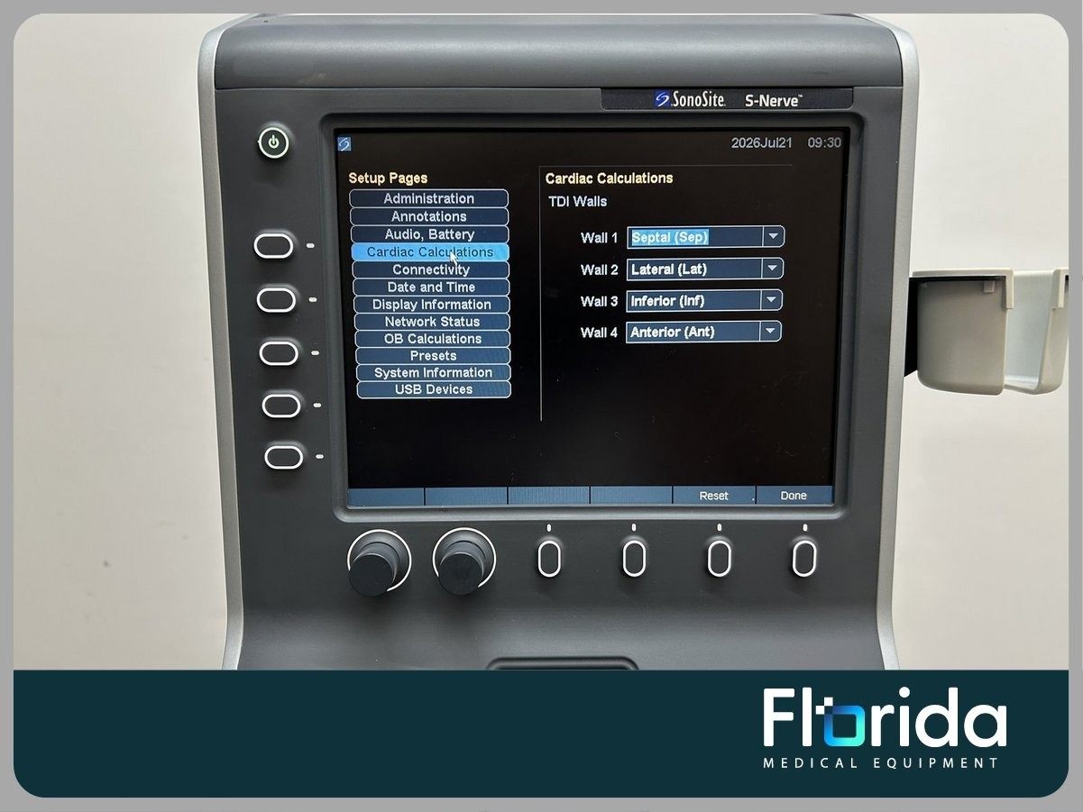 2014 SONOSITE S-NERVE PORTABLE ULTRASOUND MACHINE REF P09417-66 WITH CART **