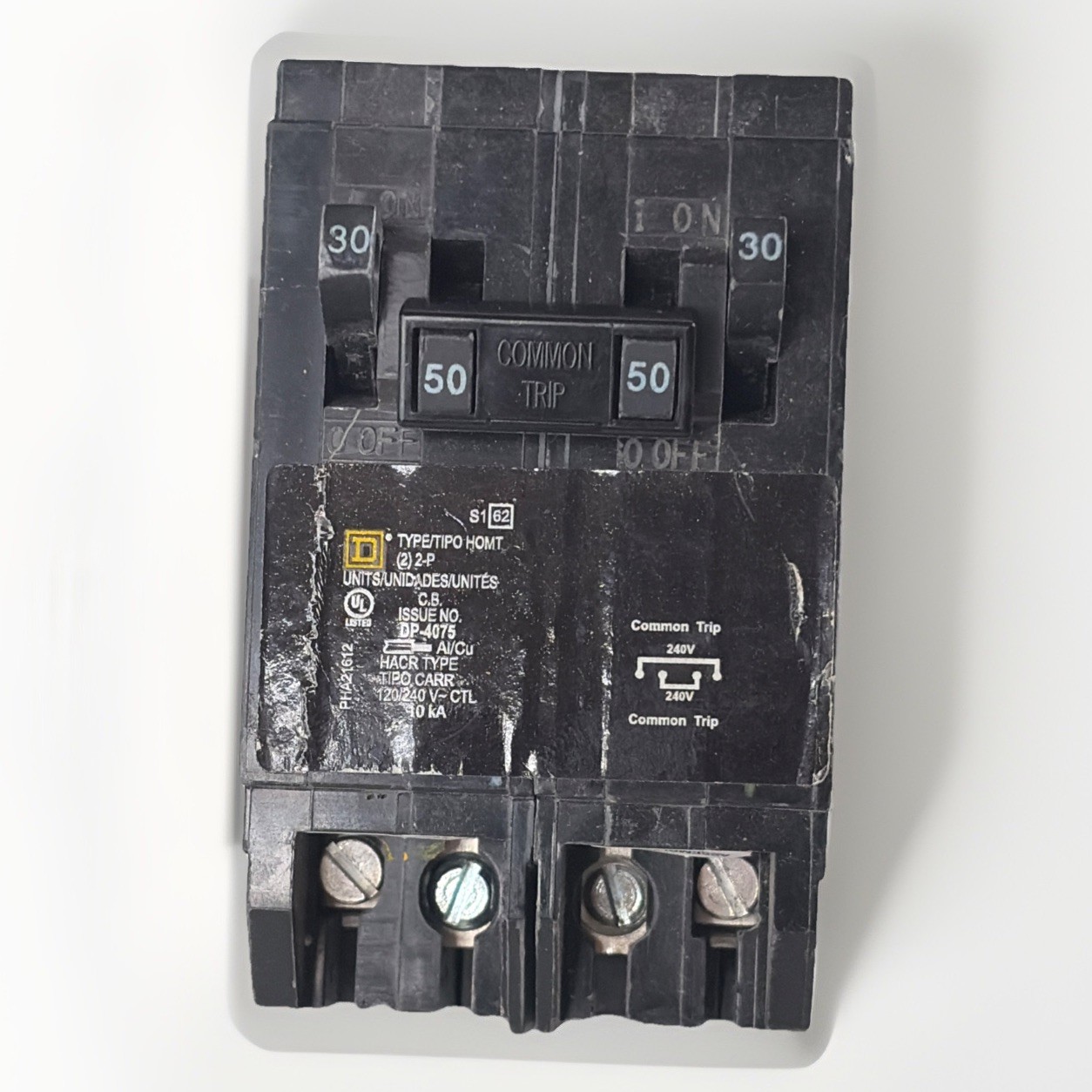 Square D Quadplex HOMT3030250CP 30A 50A Miniature Circuit Breaker HOMT230250 New