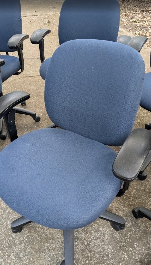 12 HON Commercial Office Chairs — Matching Blue Task Chairs w/ Arms — Local Pick